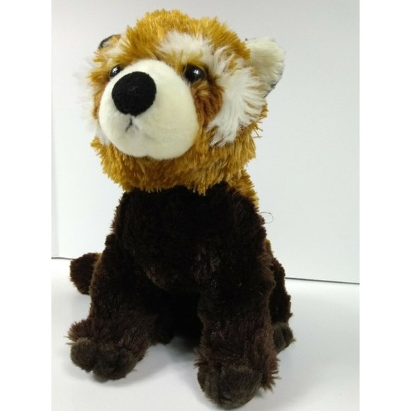 Aurora 9"  Brown and White Bandit RACCOON Plush Realistic Stuffed Animal Toy - Picture 10 of 12